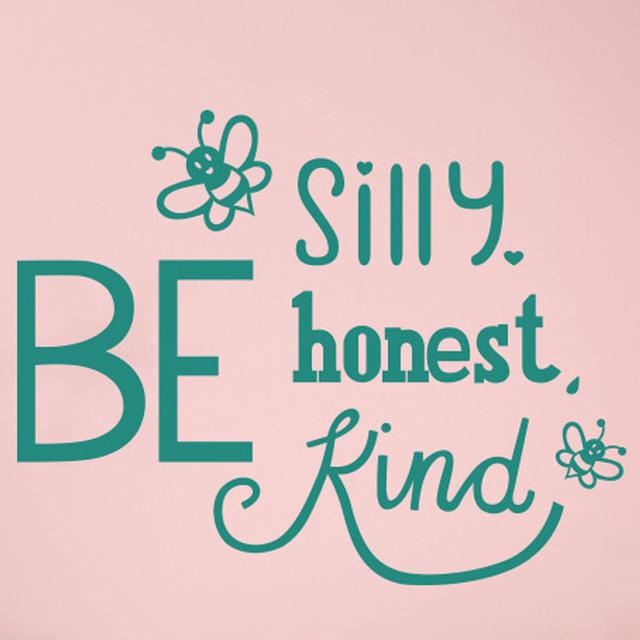 Be Silly Nice Kind Wall Sticker East Urban Home Colour: Aqua Green, Size: Large on Productcaster.