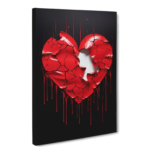 Love Heart Hard Edge No.2 - No Frame Art Prints 17 Stories Size: 50cm H x 35cm W x 3cm D on Productcaster.