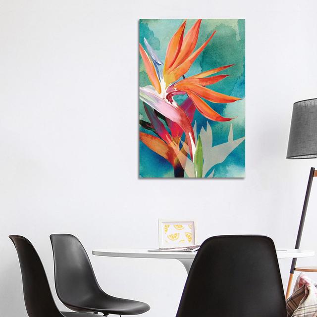 Vivid Birds Of Paradise II - Wrapped Canvas Painting 17 Stories Size: 101.6cm H x 66.04cm W x 1.91cm D on Productcaster.