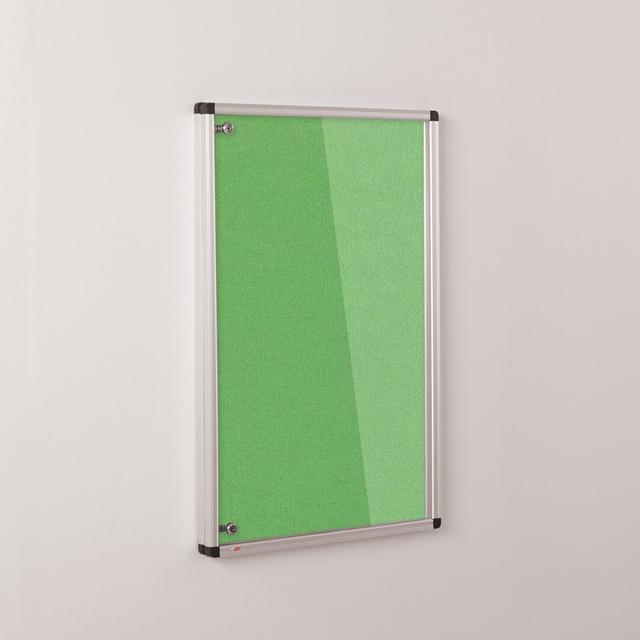 Wall Mounted Bulletin Board Symple Stuff Size: 90 cm H x 60 cm W x 3.2 cm D, Colour: Apple green on Productcaster.