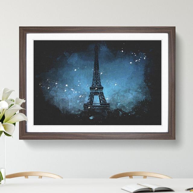 Eiffel Tower Vol.9 Paint Splash - Picture Frame Graphic Art East Urban Home Frame Option: Walnut, Size: 27cm H x 36cm W x 2cm D on Productcaster.