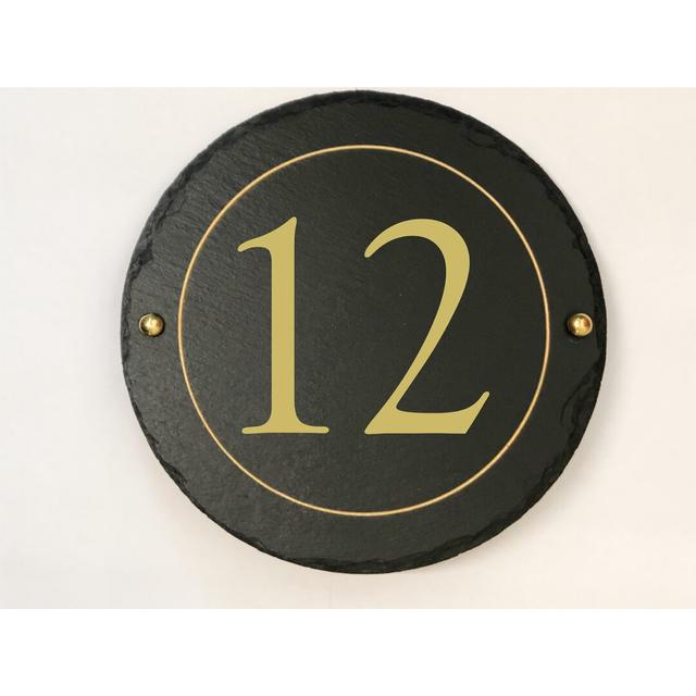 Easingwold 24cm H Slate House Number Brayden Studio Number: 12 on Productcaster.