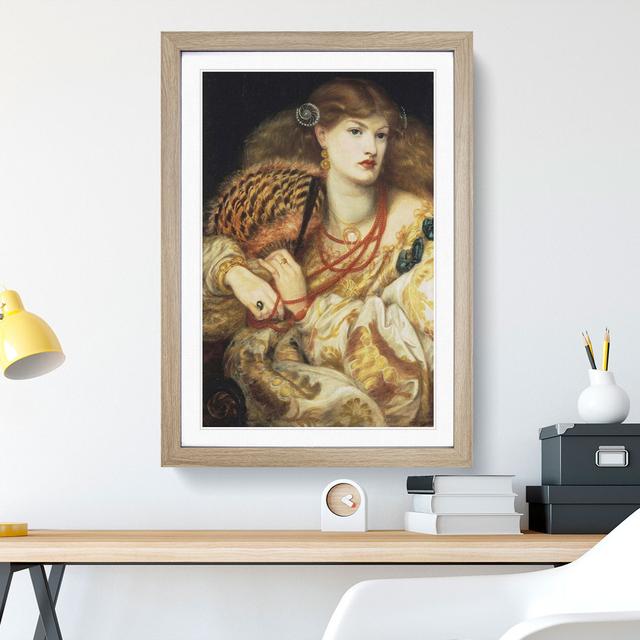 Monna Vanna by Dante Gabriel Rossetti - Picture Frame Painting East Urban Home Size: 65cm H x 48cm W x 2cm D, Frame Option: Oak on Productcaster.