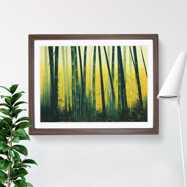 Artistic Bamboo Forest - Picture Frame Graphic Art Alpen Home Size: 46cm H x 64cm W, Format: Walnut on Productcaster.