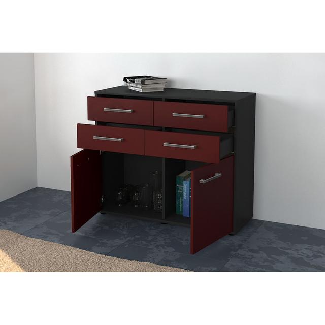 Bahi TV Stand for TVs up to 70" Brayden Studio Colour: Red/Anthracite on Productcaster.