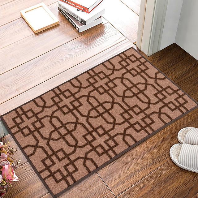 Fostoria Geometric Machine Woven Beige Area Rug Norden Home Rug Size: Rectangle 57 x 90 cm on Productcaster.