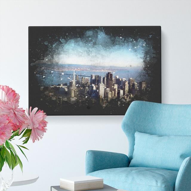 View Of San Francisco - Wrapped Canvas Print East Urban Home Size: 35cm H x 50cm W x 3cm D on Productcaster.