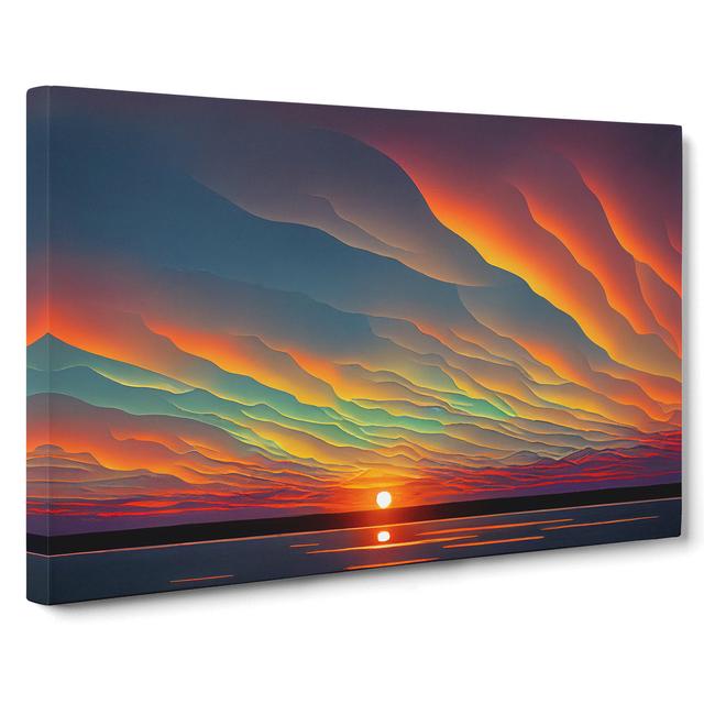 Wondrous Ocean Sunset House of Hampton Size: 40cm H x 60cm W on Productcaster.