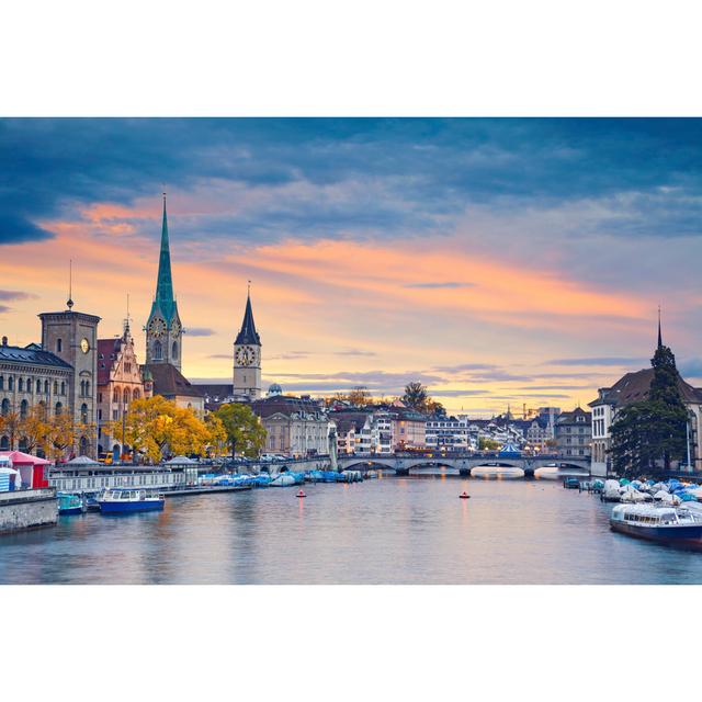 Zurich by Rudybalasko - Wrapped Canvas Photograph Breakwater Bay Size: 20cm H x 30cm W on Productcaster.