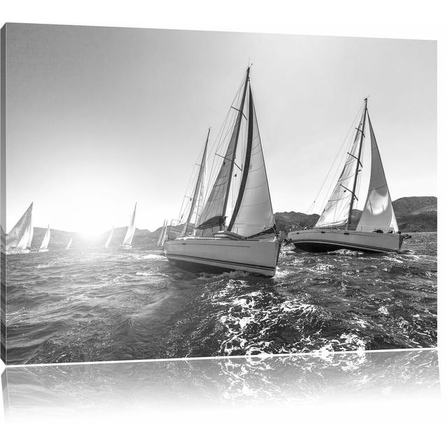 Leinwandbild Luxury Yachts at a Regatta East Urban Home Größe: 60 cm H x 80 cm B on Productcaster.