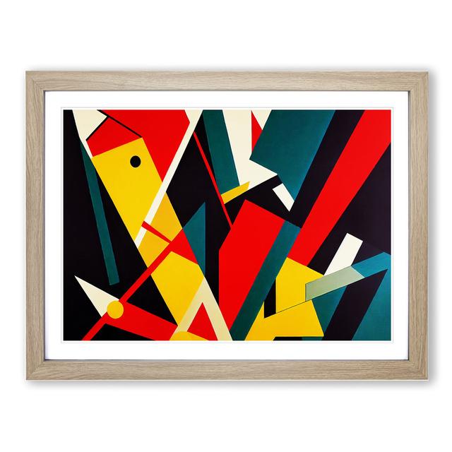 Bauhaus Vol.6 Abstract - Picture Frame Graphic Art Metro Lane Size: 46cm H x 64cm W x 2cm D, Frame Colour: Oak on Productcaster.