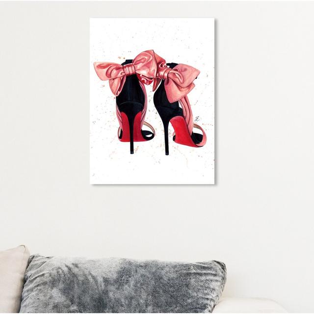 Doll Memories Bow Shoes - Painting Print East Urban Home Format: Wrapped Canvas, Size: 40.64cm H x 30.48cm W x 3.81cm D on Productcaster.