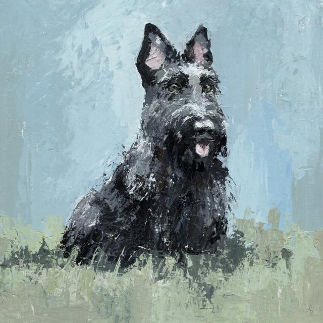 Guard Dog - Wrapped Canvas Painting Print East Urban Home Size: 122 cm H x 122 cm W on Productcaster.