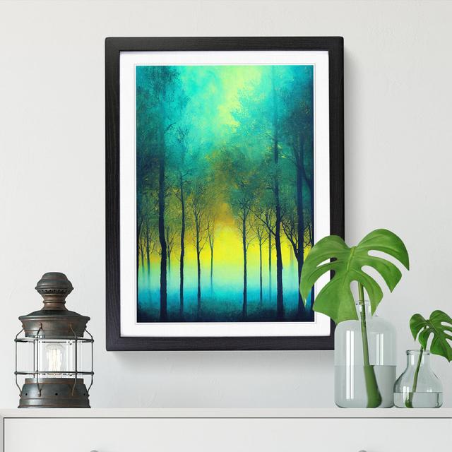 Spring Forest Smoke Art - Single Picture Frame Print Alpen Home Frame Option: Black, Size: 64cm H x 46cm W x 2cm D on Productcaster.