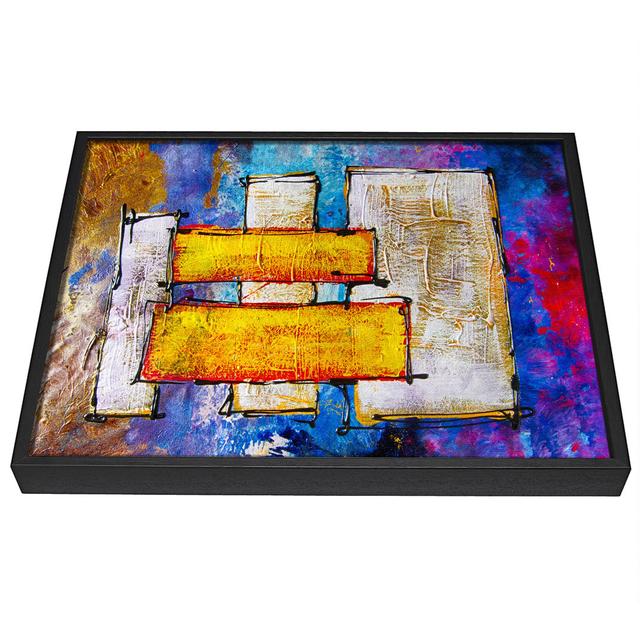 Blocks of Gold - Single Picture Frame Painting on Canvas Ivy Bronx Size: 101.6cm H x 142.2cm W x 10cm D on Productcaster.