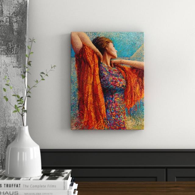 Miss Gibbons and the Scarf by Iris Scott - Wrapped Canvas Graphic Art Print East Urban Home Size: 81.28cm H x 60.96cm W on Productcaster.