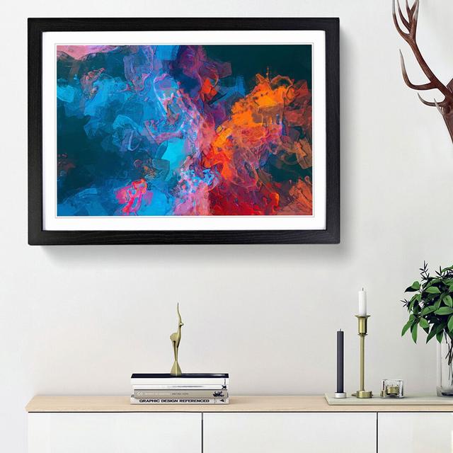 Midnight Smoke in Abstract - Picture Frame Painting Print East Urban Home Size: 36cm H x 48cm W x 2cm D, Frame Option: Black Framed on Productcaster.