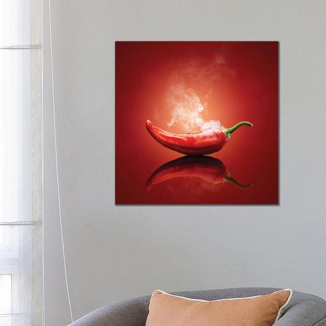 Chili Red Steaming Hot by Johan Swanepoel - Wrapped Canvas Print Latitude Run Size: 66.04cm H x 66.04cm W on Productcaster.