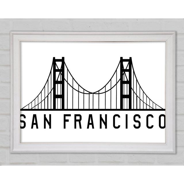 Golden Gate Bridge 4 - Single Picture Frame Art Prints Happy Larry Size: 42cm H x 59.7cm W x 1.5cm D on Productcaster.