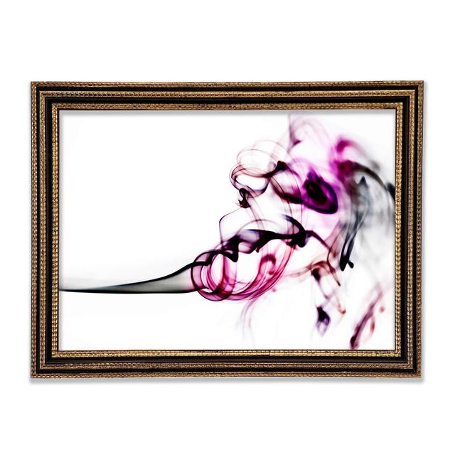 Pink Smoke Fury Framed Print Wall Art Ivy Bronx Format: Black Gold Framed Paper, Size: 59.1cm H x 84.1cm W x 3cm D on Productcaster.