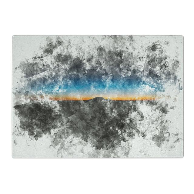 Tempered Glass Sunset over Mount Meru in Tanzania Chopping Board East Urban Home Size: 20 cm x 28.5 cm on Productcaster.