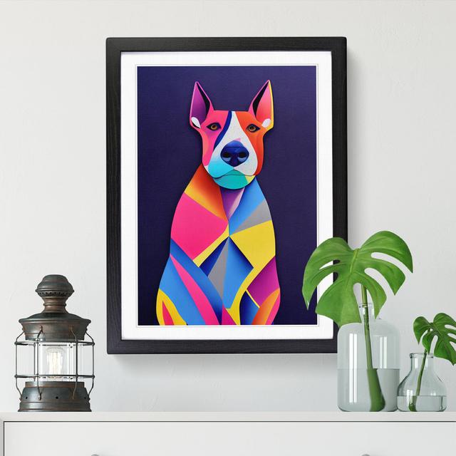 Liseta English Bull Terrier Abstract Vol.1 - Picture Frame Print ClassicLiving Frame Option: Walnut, Size: 46cm H x 34cm W x 2cm D on Productcaster.