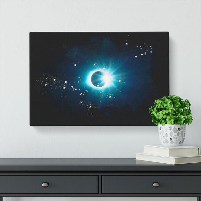 The Moon Passing The Sun - Wrapped Canvas Print East Urban Home Size: 40cm H x 60cm W x 3cm D on Productcaster.