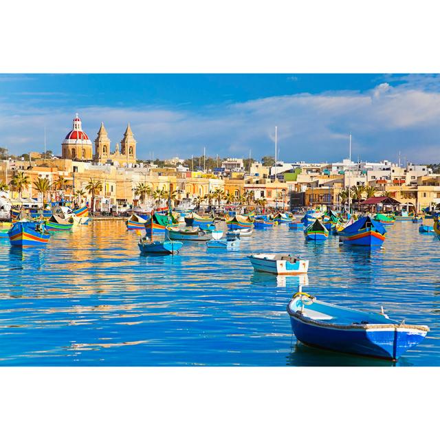 Marsaxlokk Fishing Village - Print Breakwater Bay Size: 51cm H x 76cm W x 3.8cm D on Productcaster.