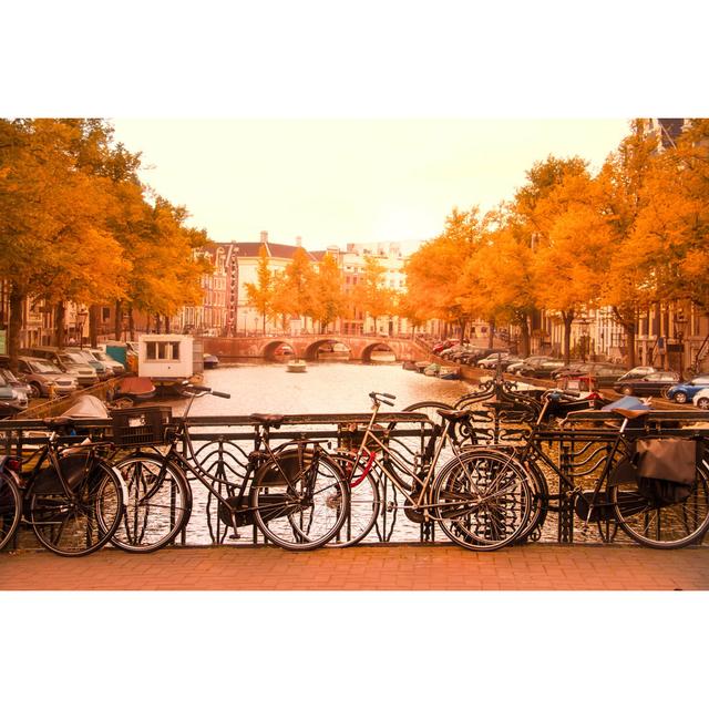 Exuma Amsterdam Canal And Bikes by Gianliguori - Wrapped Canvas Photograph Marlow Home Co. Size: 20cm H x 30cm W x 3.8cm D on Productcaster.