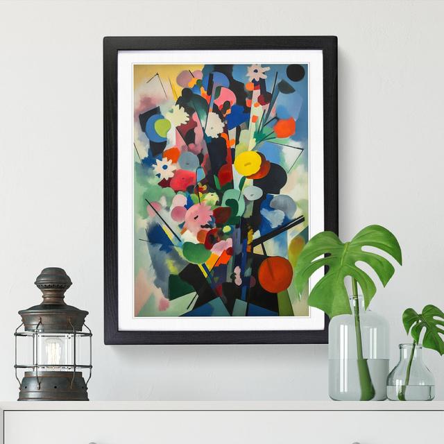 FRM-V0523-847X Flowers Bauhaus Art Vol.3 - Picture Frame Graphic Art Marlow Home Co. Size: 34cm H x 25cm W, Format: Oak Framed on Productcaster.