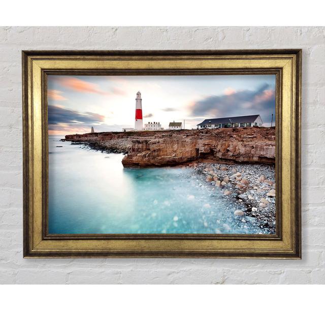 Lighthouse Ocean Rocks - Single Picture Frame Art Prints Bright Star Size: 100cm H x 141.4cm W x 8cm D on Productcaster.