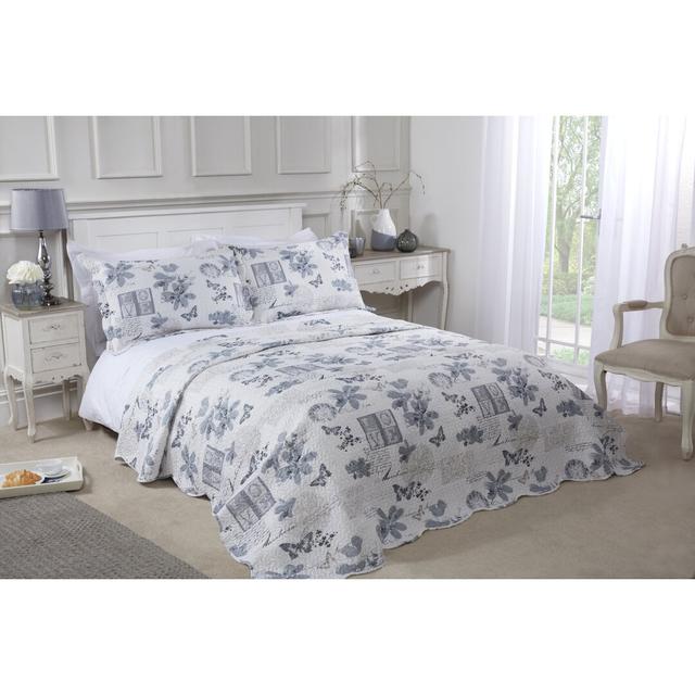 Alapaha Polyester Floral Bedspread with Pillow Shams Lily Manor Size: 180 x 230 cm Bedspread - 1 Sham on Productcaster.