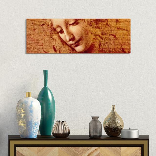 Female Head by Leonardo da Vinci - Wrapped Canvas Panoramic Painting Gracie Oaks Size: 30.48cm H x 91.44cm W x 1.905cm D on Productcaster.