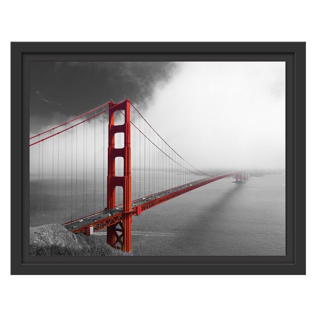 Gerahmtes Wandbild Golden Gate Bridge East Urban Home Größe: 30 cm H x 38 cm B on Productcaster.