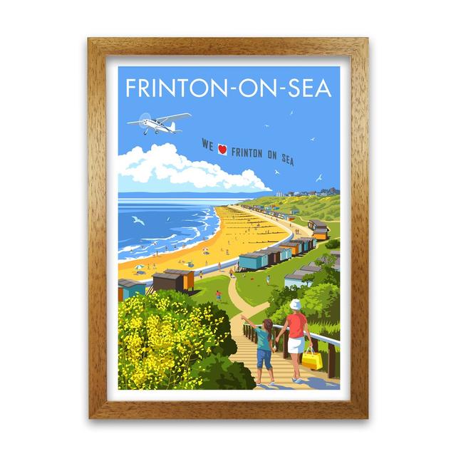 Frinton by Stephen Millership - Print East Urban Home Frame Options: Oak, Size: 29.7 cm H x 21 cm W x 5 cm D on Productcaster.