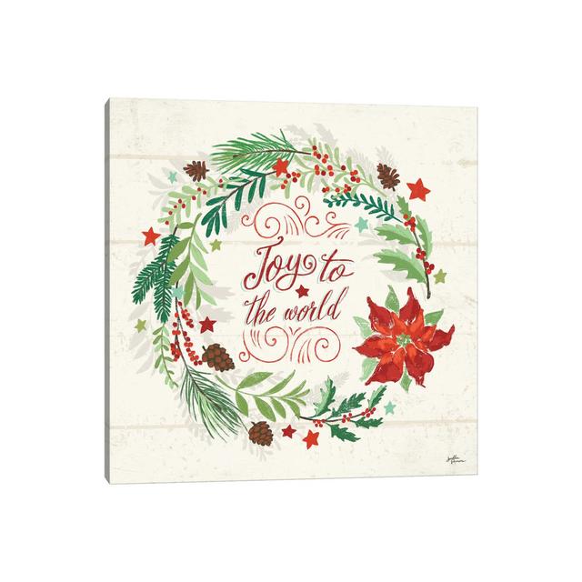 Holiday Joy III by Janelle Penner - Wrapped Canvas Typography The Seasonal Aisle Size: 45.72cm H x 45.72cm W x 3.81cm D on Productcaster.