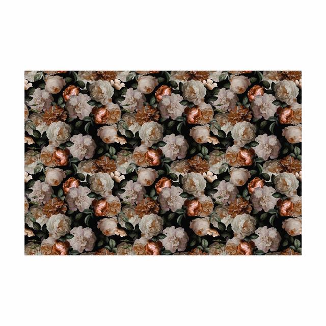 Iiesha Roses Brown/Beige/Pink Rug East Urban Home Rug Size: 90cm x 60cm on Productcaster.