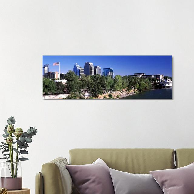 Downtown Sacramento, CA, USA by Panoramic Images - Wrapped Canvas Panoramic Print Latitude Run Size: 40.64cm H x 121.92cm W x 1.91cm D on Productcaster.