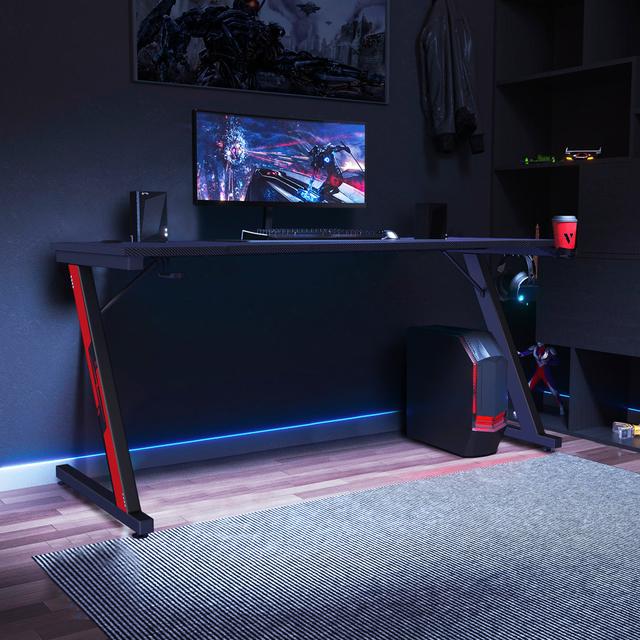 Ergonomic Gaming Computer Desk Latitude Run Frame Colour: Black, Size: 75cm H x 160cm W x 70cm D on Productcaster.