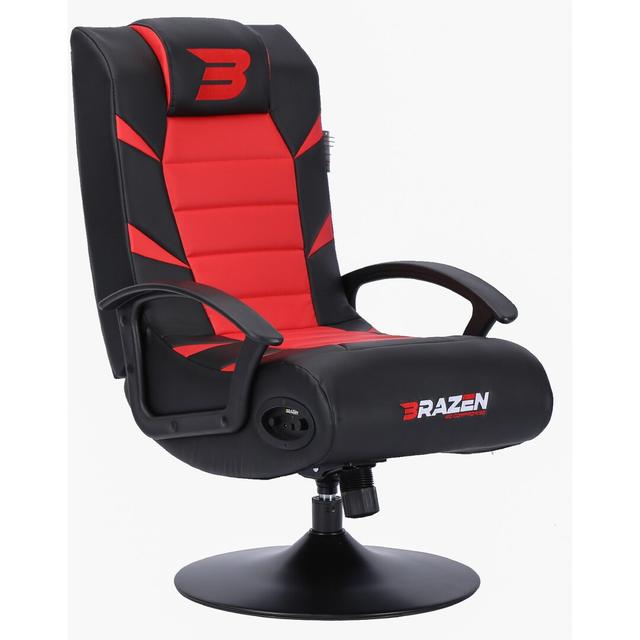 Pledger BraZen Pride 2.1 Bluetooth Surround Sound Gaming Chair Brayden Studio Upholstery Colour: Black/Red on Productcaster.