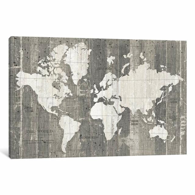 Old World Map by Wild Apple Portfolio - Print on Canvas East Urban Home Frame Option: No Frame, Size: 45.72cm H x 66.04cm W x 1.91cm D on Productcaster.