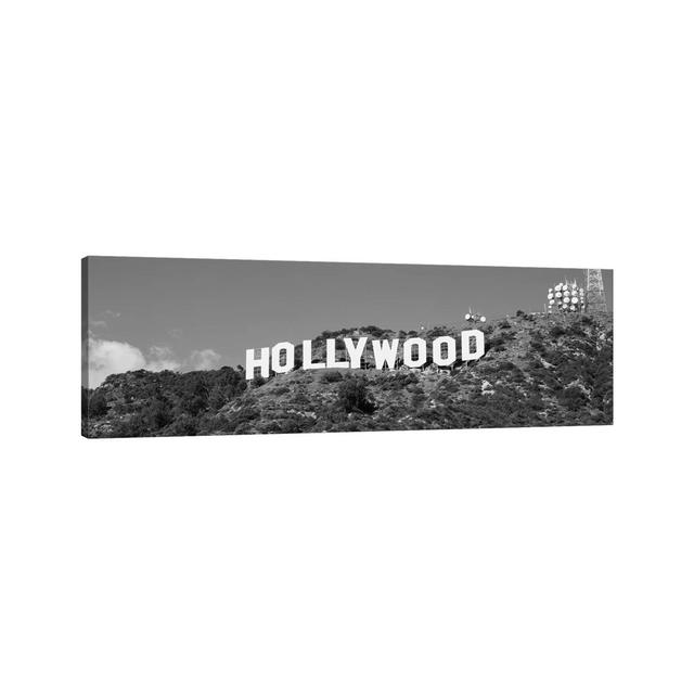 Hollywood Sign At Hollywood Hills, Los Angeles, California, USA - Wrapped Canvas Panoramic Print Union Rustic Size: 30.48cm H x 91.44cm W x 1.91cm D on Productcaster.