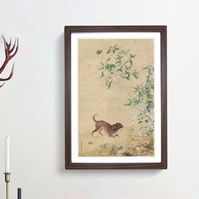 Puppy by Lang Shining - Picture Frame Painting Print East Urban Home Frame Option: Walnut Framed, Size: 48cm H x 36cm W x 2cm D on Productcaster.