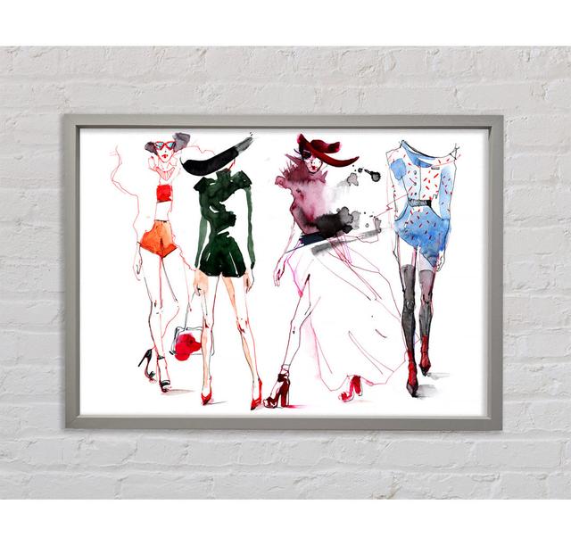 Summer Fashion Show - Single Picture Frame Art Prints on Canvas Bright Star Size: 100cm H x 141.4cm W on Productcaster.