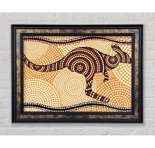 Aboriginal Kangaroo 4 - Print Rosalind Wheeler Size: 42cm H x 59.7cm W x 8cm D on Productcaster.