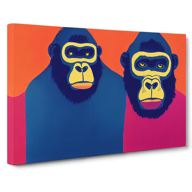 Gorilla Art Vol.2 - Wrapped Canvas Graphic Art World Menagerie Size: 50cm H x 76cm W x 3cm D on Productcaster.