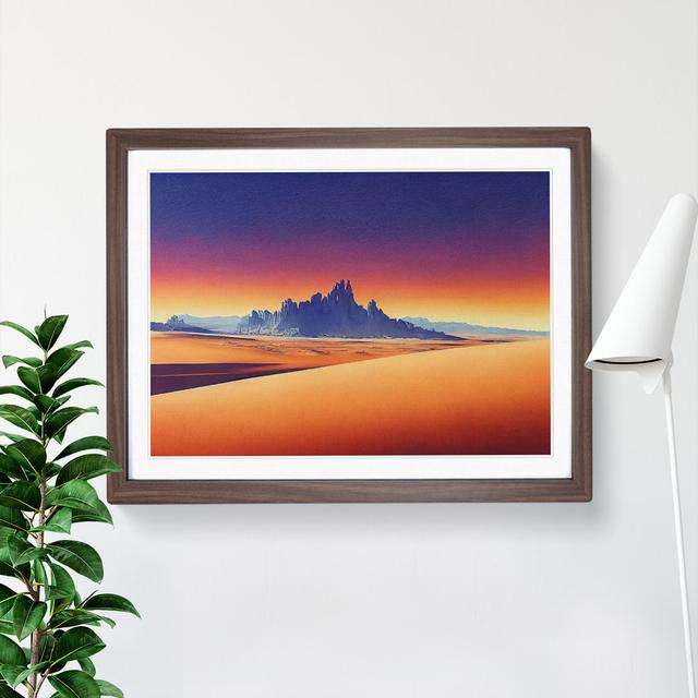 Desert View Vol.3 - Picture Frame Painting Natur Pur Size: 25cm H x 34cm W x 2cm D, Frame Colour: Walnut on Productcaster.