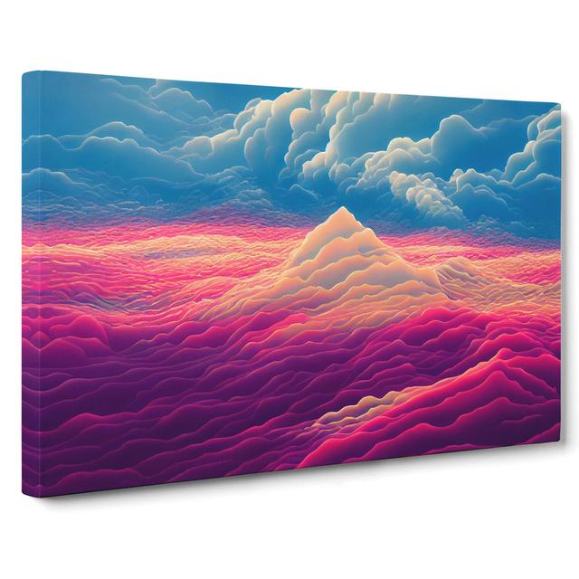 Lush Mountain - Wrapped Canvas Graphic Art Alpen Home Size: 50cm H x 76cm W x 3cm D on Productcaster.