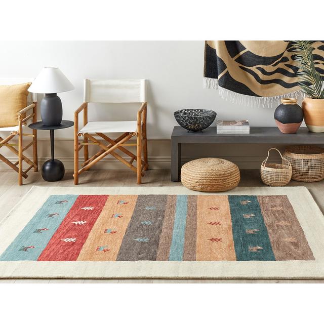 Barwin Geometric Handmade Multicolour Area Rug Gracie Oaks Rug Size: Rectangle 160 x 230cm on Productcaster.