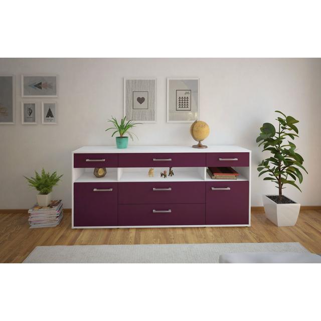 Lingerfelt 180cm Wide 5 Drawer Sideboard 17 Stories Colour: Purple/White on Productcaster.